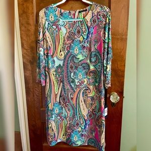 Tommy Hilfiger Paisley Dress Sz 12 NWT